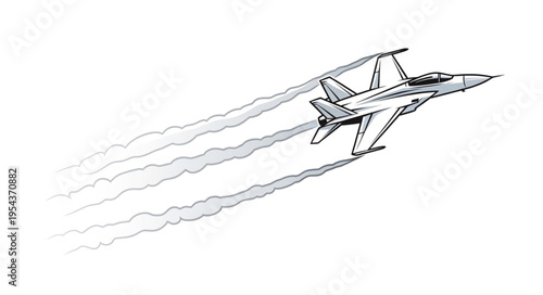 Fighter Jet in Flight.