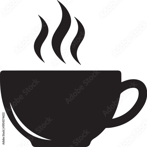 Vector steaming cup icon