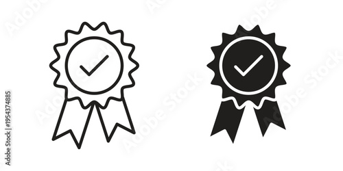 Accreditation icon. Vector linear icons. Editable stroke vector illustration
