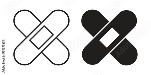 Band aid icon. Vector linear icons. Editable stroke vector illustration