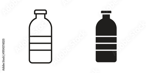 Bottle icon. Vector linear icons. Editable stroke vector illustration