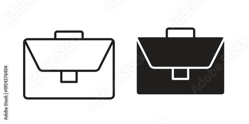 Briefcase icon. Vector linear icons. Editable stroke vector illustration