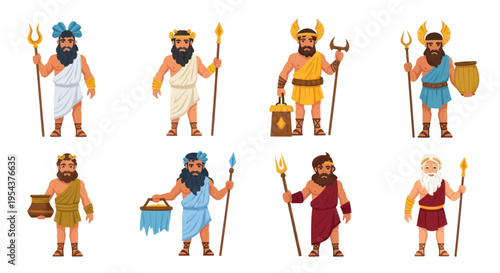 Ancient Greek Gods Collection: Olympus Pantheon Characters, Mythology Icons