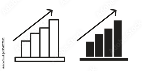 Business growth icon. Vector linear icons. Editable stroke vector illustration