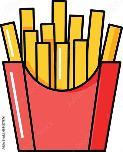 french fries in a red box