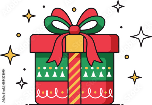 christmas card with gift boxes