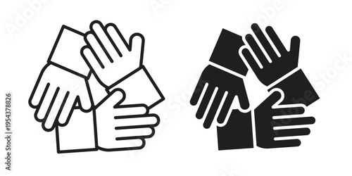 Collaboration icon. Vector linear icons. Editable stroke vector illustration