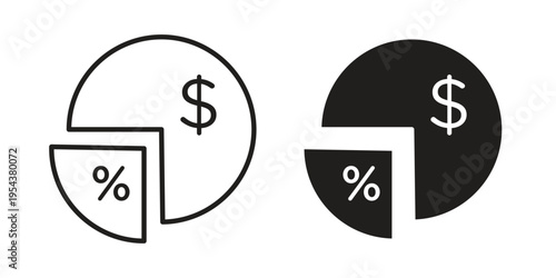 Dividend icon. Vector linear icons. Editable stroke vector illustration