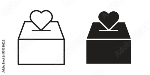 Donations icon. Vector linear icons. Editable stroke vector illustration