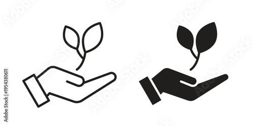 Eco-friendly icon. Vector linear icons. Editable stroke vector illustration