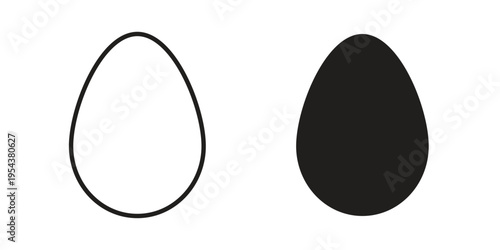 Egg icon. Vector linear icons. Editable stroke vector illustration