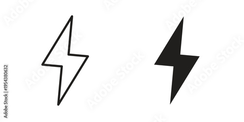 Electricity icon. Vector linear icons. Editable stroke vector illustration
