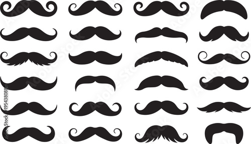 Iconic Black Mustache Styles Collection for Gentleman Fashion and Themed Events