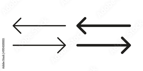 Exchange icon. Vector linear icons. Editable stroke vector illustration