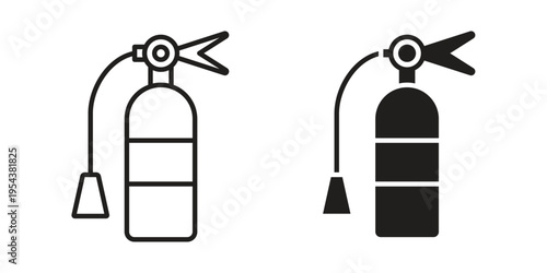 Fire extinguisher icon. Vector linear icons. Editable stroke vector illustration