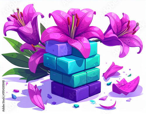 Tetris Lily Block Stack