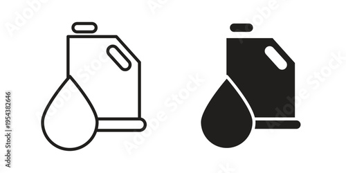 Fuel icon. Vector linear icons. Editable stroke vector illustration