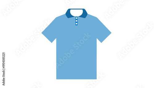 A blue polo shirt vector illustration on a white background
