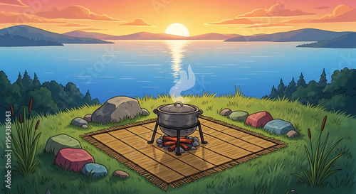 camping in the mountains
