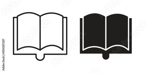 open book icon. Vector linear icons. Editable stroke vector illustration