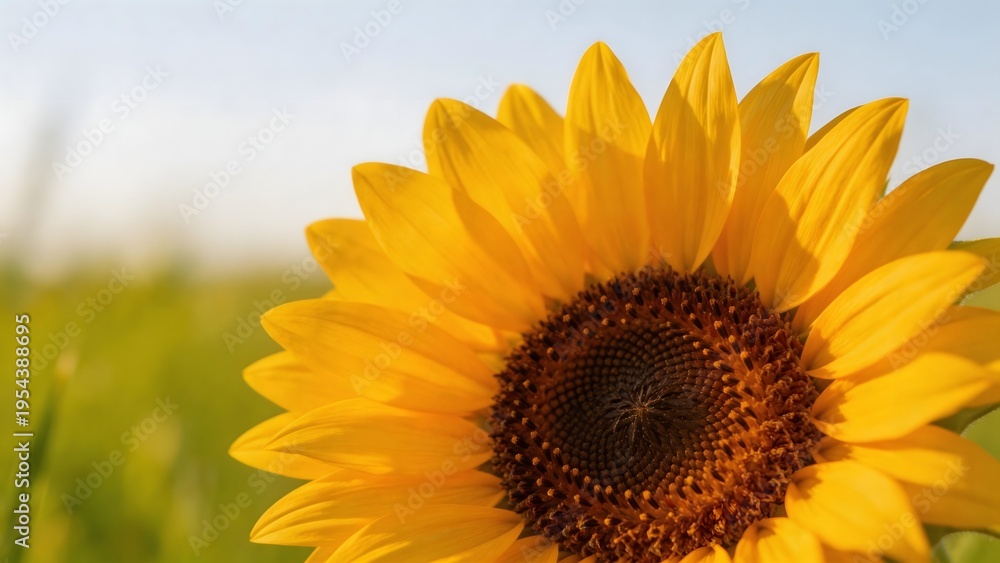 Obraz premium Closeup of a sunflower in bloom