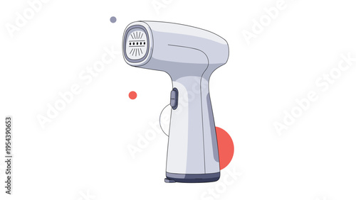 Modern handheld garment steamer for clothes used for quick ironing and removing wrinkles with steam on a clean background.