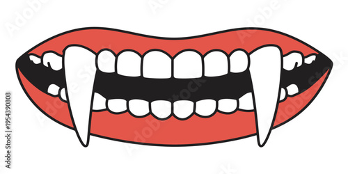 Cartoon Vampire Fangs and Teeth.