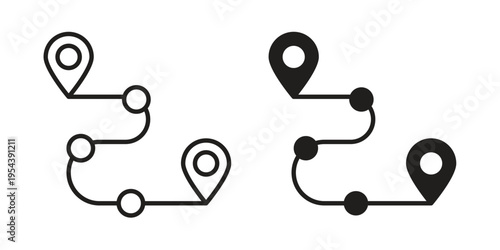 Roadmap icon. Vector linear icons. Editable stroke vector illustration