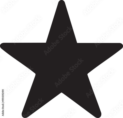 Black star vector: simple star shape, icon, clipart, graphic eps silhouette