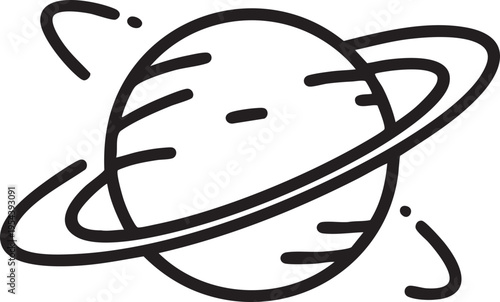 Planet vector illustration: space, astronomy, and science graphics eps silhouette