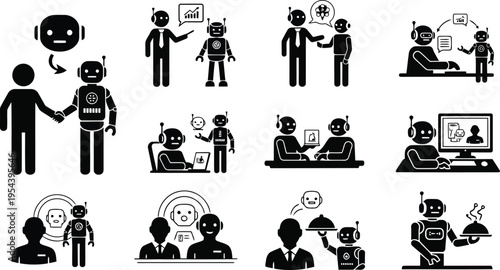 Human and artificial intelligence interaction in business and service scenarios