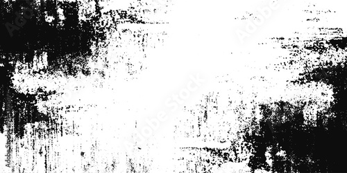 Grunge Dust Overlay with Black Speckles and Scratches on White Background. Distressed Noise Texture with Grainy Effect and Rough Surface Pattern.