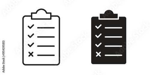 Todo list icon. Vector linear icons. Editable stroke vector illustration
