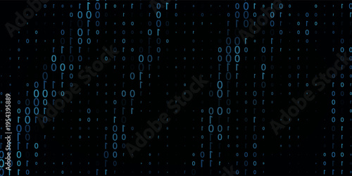Foto hacker background with binary bit 0 1 streaming down