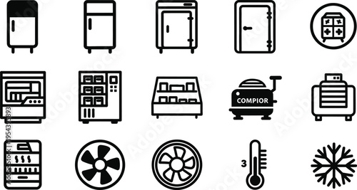 Hvac and temperature control icons
