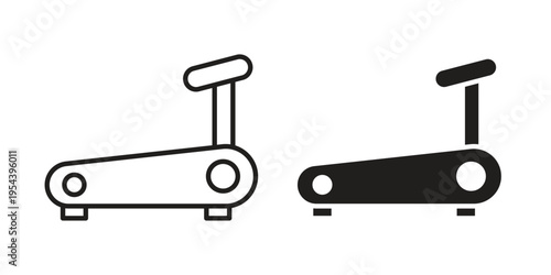 Treadmill icon. Vector linear icons. Editable stroke vector illustration