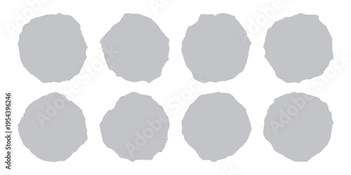 破れた紙のベクター・グラフィック素材（Grey）