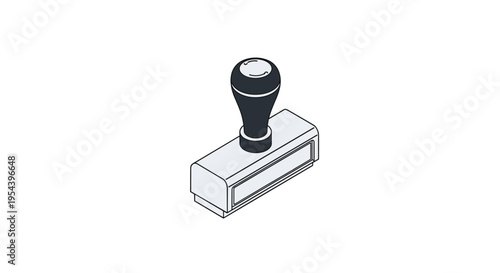 Professional corporate rubber stamp icon for document verification, approval status, and certified quality.
