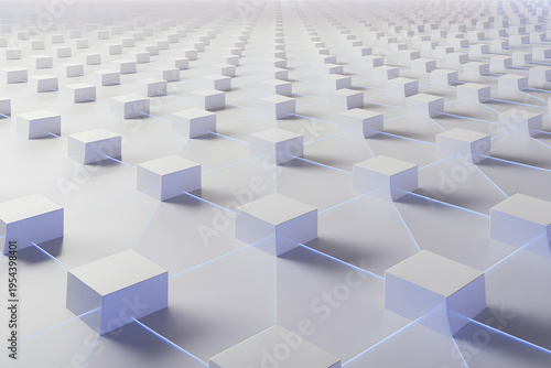 Interconnected Cubes: An expansive and futuristic design of numerous interconnected cubes, forming an intricate network. 