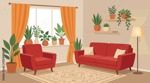 Illustration of a man and woman jogging outdoors in athletic wear on a sunny day.