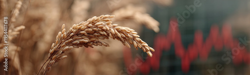 Wheat field and Stock graph...