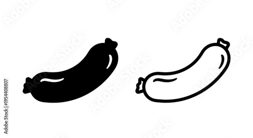 Sausage icon. food, meat, and barbecue graphic