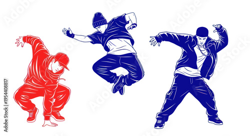 Dynamic Hip Hop Dancers in Action