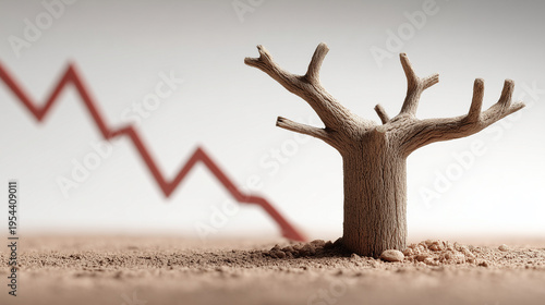 Economic Downturn: A symbol...
