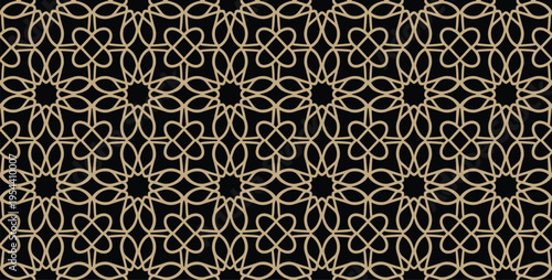 Elegant Golden Geometric Pattern Abstract Background Design.