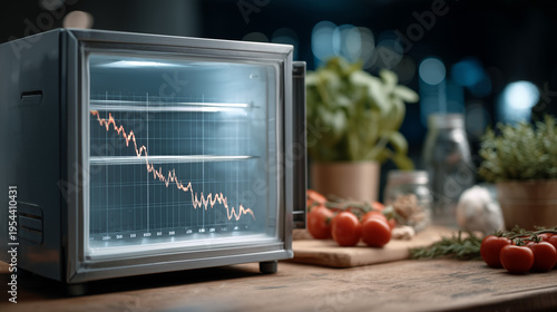 Economic downturn in food: a metaphor of financial strain affecting the culinary world, with a graphical representation.