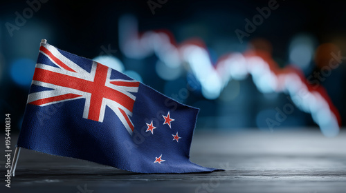 New Zealand Flag and Graph:...