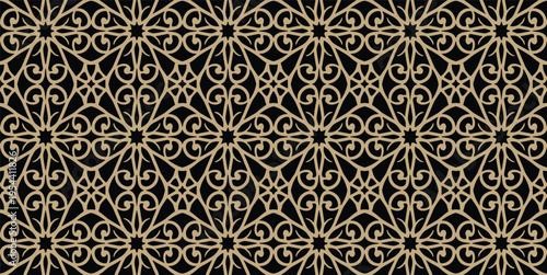 Elegant Ornate Decorative Pattern Intricate Scrollwork Design.
