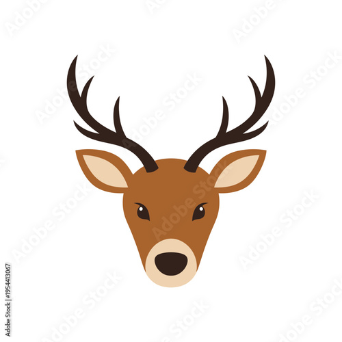 Reindeer Head Vector Illustration