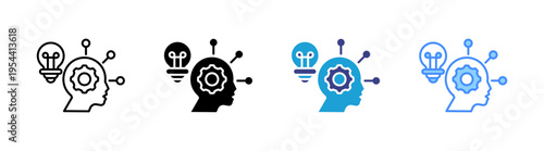 Lateral Thinking icon set multiple style collection